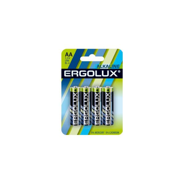 Батарейка Ergolux Alkaline LR6-BL4 AA 2800 мА*ч 4 шт.