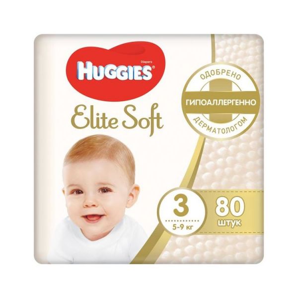 Подгузники Huggies Elite Soft 3 80